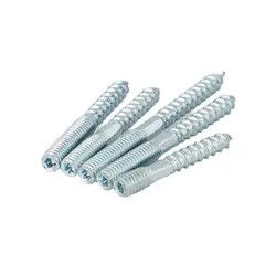 M6*60 M10*200 কার্বন ইস্পাত হ্যাঙ্গার বোল্ট কাঠ থেকে ধাতু ডুয়েল ডাবল শেষ আসবাবপত্র ফিক্স