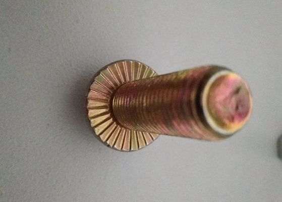 হেক্সাগন ফ্ল্যাঞ্জ হেড মেটাল বোল্ট এবং বাদাম হলুদ গ্রেড 4.8 কার্বন ইস্পাত DIN