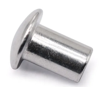 Ss304 Ss316 12mm 10mm ফ্ল্যাট হেড সেমি টিউবুলার রিভেটস গোলাকার হেড হোল রিভেটস