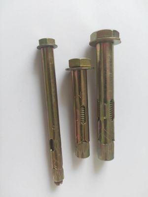 ফাস্টেনার 1/4 হাতা অ্যাঙ্কর বোল্ট M24 কার্বন ইস্পাত হলুদ দস্তা