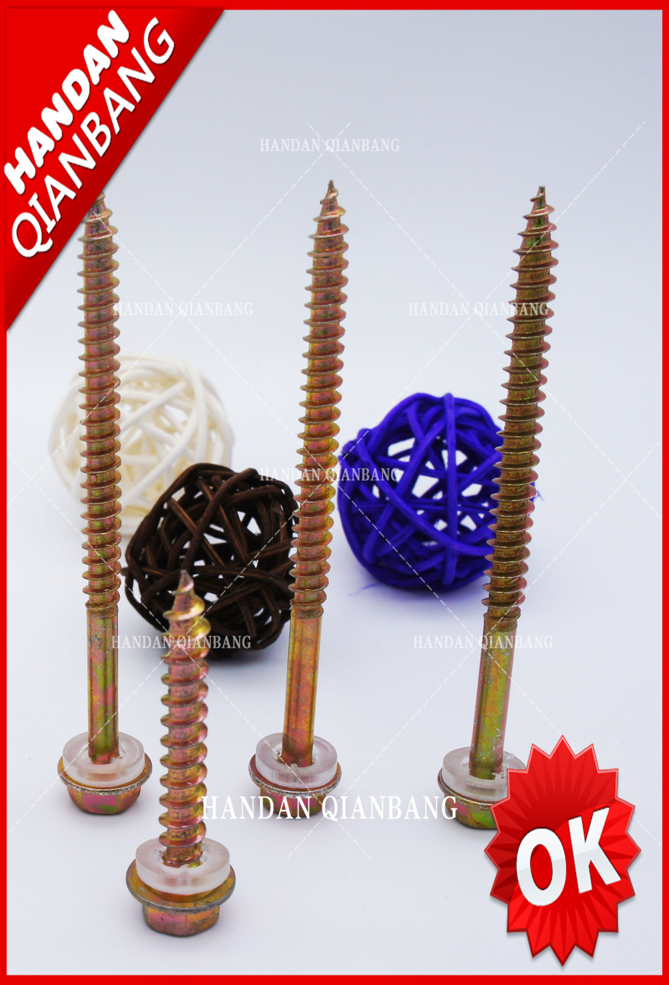 হলুদ স্বয়ং ড্রিলিং Screws সম্পূর্ণ থ্রেড দস্তা ধাতুপট্টাবৃত ফ্লাট হেড কার্বন ইস্পাত